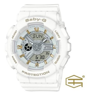 【天龜】CASIO Baby-G 獨特時尚 率性風格 雙顯休閒錶 BA-110GA-7A1