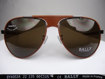 【信義計劃】全新真品 Bally 皮革包覆金屬 太陽眼鏡 超越 Mont Blanc dunhill