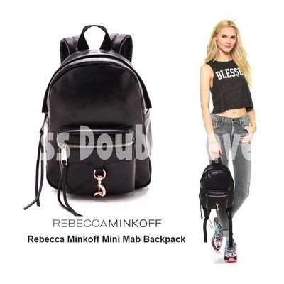 REBECCA MINKOFF mini MAB backpack-黑色金釦 後背包