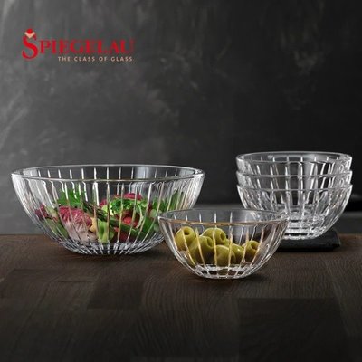 Spiegelau 歐洲製德國Milano水晶玻璃碗5入禮盒組340mlx4/2400mlx1(TVBS來吧營業中選用)
