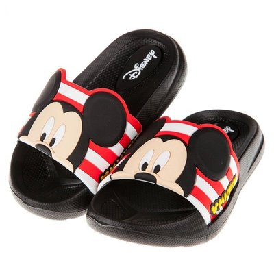 童鞋(15~21公分)Disney迪士尼米奇黑色兒童超輕量拖鞋D7R004D