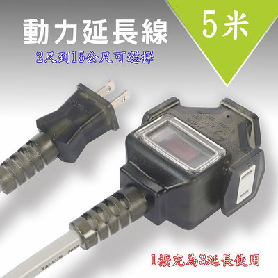 全新原廠保固一年KINYO台灣製造5米安規認證1對3過載保護延長線插座(CS213-5)字號R54650