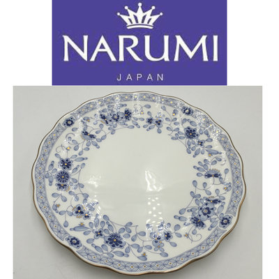 【皮老闆二店】一元起標 二手真品 NARUMI 日本古瓷  點心盤 餅乾盤 沙拉盤 蛋糕盤 經典花紋  紫741
