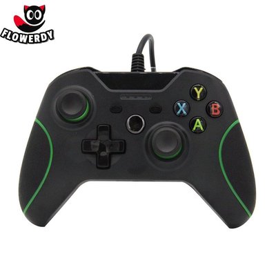 西米の店有線雙震動手柄適用於 Xbox One 用於 PC 主機遊戲控制器遊戲機遊戲手柄玩遊戲與遊戲機