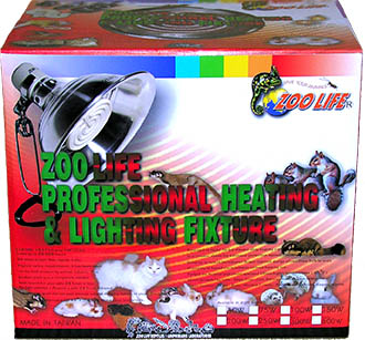 ZOO LIFE網路商店特價促銷品(1-05)100W可調溫式遠紅外線陶瓷放熱器保溫燈組(完全無光)(一般版本)贈送夾子