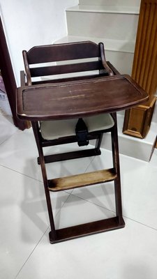 兒童餐椅 木製可折疊收納 兒童高腳餐椅 寶寶餐椅 二手自取/面交價NT$300元