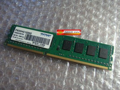 美商 博帝 PATRIOT DDR3 1333 4G DDRIII PC3-10600 雙面16顆粒 桌上型用 終身保固