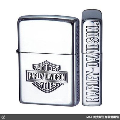 馬克斯 ZP416 Zippo 日系經典 Harley Davidson 哈雷 三面蝕刻銀款 / HDP-41