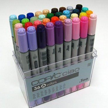 品· 創藝】精品美術-日本Copic 三代Ciao 圓桿36色-A色系酒精麥克筆