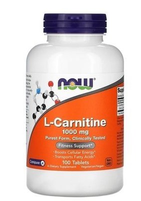 now 左旋肉鹼 L-carnitine 1000mg 100粒
