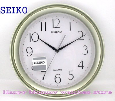 【 幸福媽咪 】網路購物、門市服務 SEIKO 日本 精工 跳動式指針 基本款掛鐘 (香檳色) QXA576M