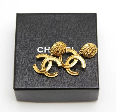 Chanel 古董耳環，Chanel cc logo 耳環