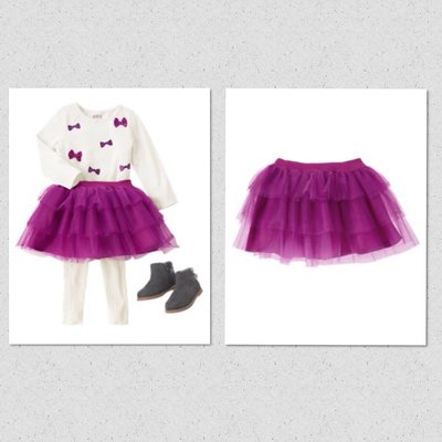 美國童裝Crazy8正品 新款Tulle Skirt紫色薄紗蛋糕澎澎裙 18~24m.2T...售200元