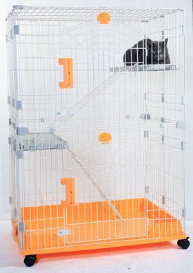 Ms.PET 三台尺 粉彩3層多功能室內籠 貓籠 松鼠籠 貂籠 小動物飼養籠 JC3Y（JC131Y）每件4,800元