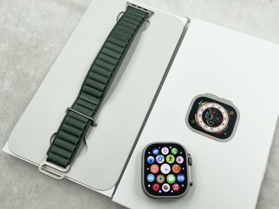 §上進心集團§盒裝 保固2023/11 Apple Watch Ultra 49mm LTE 鈦金屬 綠色高山錶環 11