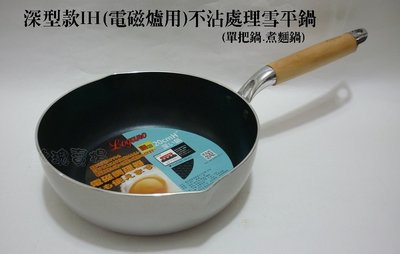(玫瑰Rose984019賣場~2)Loyano不沾鍋(深型款.單把鍋)24公分(電磁爐用)~可當小型炒鍋.油炸.煮麵等