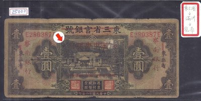 東三省官銀號改滿洲中央銀行再改察南銀行壹元