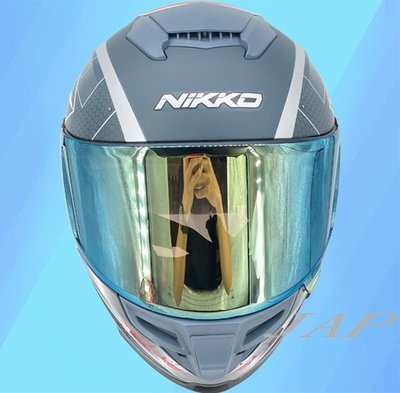 《JAP》NIKKO  N-806  806 全罩帽專用 電鍍金 安全帽原廠鏡片