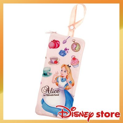 Ariel's Wish-日本東京迪士尼愛麗絲Alice妙妙貓時鐘兔子繽紛粉紅色雨傘套強力吸水收納袋子可吊掛包包上-現貨