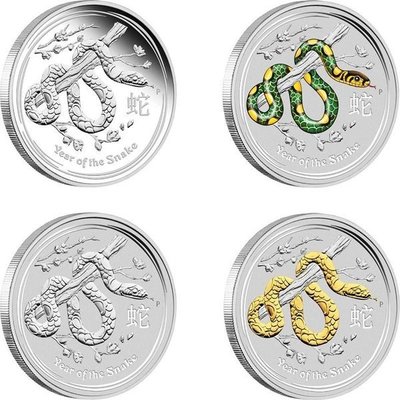 [現貨]澳洲 紀念幣 2013 1oz 蛇年生肖套幣組(Snake Typeset) 銀幣 原廠原盒