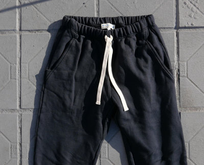 生來狂野全新一元起標德國小天鵝MBS Merz b. Schwanen SP03純棉休閒運動褲炭黑色S號內刷毛葡萄牙製Sweatpant