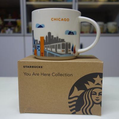 全新星巴克Starbucks 美國城市杯馬克杯 You Are Here City Mug 芝加哥Chicago 非紐約