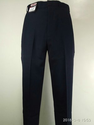 【平價服飾】台灣製造夏季伸縮布「3337-1」藍色條紋彈力伸縮平面西裝褲免燙(30-42)免費修改