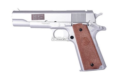 【BCS武器空間】KWC 1911 空氣短槍 彈簧壓縮 空氣槍 ABS 銀色-KWCKA11C