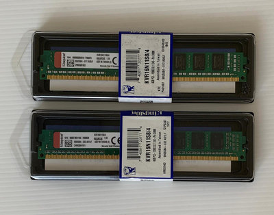 Kingston DDR3-1600 4G+4G=8G KVR16N11S8/4 桌上型 記憶體