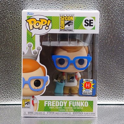 Funko pop Freddy SDCC Hall 限定貼 藍眼鏡 公仔 搖頭娃娃