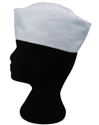 一鑫餐具【廚師船型帽 A303 白色 頭頂布頂 L號】黑布帽廚師帽紙帽衛生帽日本帽海盜帽日式帽藤蔓頭巾船形帽布帽