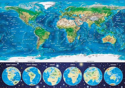 16760 1000片夜光歐洲進口拼圖 EDUCA 世界地圖