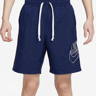 NIKE CLUB ALUMNI HBR WOVEN SHORT 短褲 海軍藍 大勾 男 DB3811-410