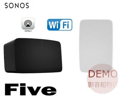 ㊑DEMO影音超特店㍿ SONOS Five WiFi 無線智慧音響 喇叭 (1支)