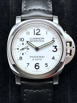 重序名錶 PANERAI 沛納海 LUMINOR PAM563 PAM00563 白色面盤 八日鍊 小秒針 手動上鍊腕錶