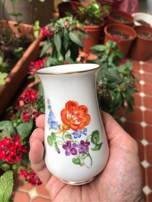 meissen 麥森 225周年 1710-1935小花瓶 出清  花卉系列  一級品 愛買家族（11-8放12）