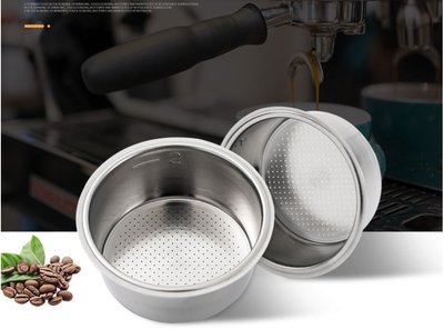 義式咖啡機 51mm 不鏽鋼材質 無壓濾杯 粉碗 咖啡粉杯 4人份過濾器  濾杯 過濾粉碗器