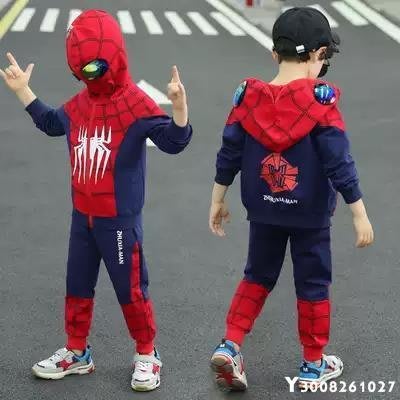 特賣-蜘蛛人的衣服萬聖節兒童服裝超人奧特曼服裝男童套裝男孩服飾秋裝生活