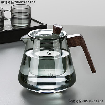 【現貨】泡茶壺玻璃加厚耐高溫防炸家用辦公室大容量茶水分離茶壺茶具套裝-緻雅尚品