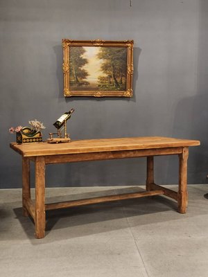 19世紀 法國 厚實溫潤 老橡木 手工 長桌 餐桌 工作桌 展示桌 ts76【卡卡頌  歐洲古董】✬