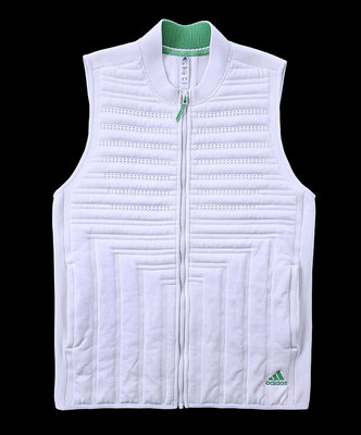 ADIDAS GOLF 白色 內裡鋪棉 背心外套 (XL) #4096 (一元起標 無底價)
