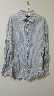 Paul Smith  淺灰色 條紋 花紋 質感 英倫 風格 長袖襯衫 20171227-6