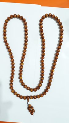 【九龍藝品】金海柳108顆念珠 ~ 珠子約12mm/重量約126公克【 1 】