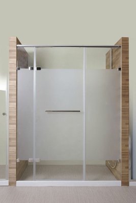 【阿貴不貴屋】 一字型   無框  一字三門 淋浴拉門 浴室拉門系列 強化玻璃 ❖含施工安裝