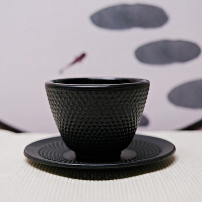 【自在坊茶具】茶具 鑄鐵茶杯 70ML容量 配合鑄鐵壺使用 纹扭 經典老武士 無塗層鐵壺 限量100個