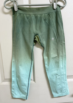愛迪達 Adidas 運動內搭褲 綠色漸層Legging 6分褲 7分褲 緊身褲