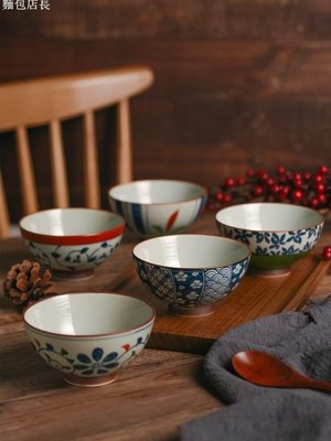 現貨日本原裝進口日式和風餐具清秀飯碗家用小碗陶瓷碗有田燒-麵包店長簡約