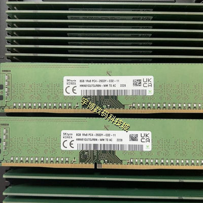 SKHynix海力士8G DDR4 1RX8 PC4-2933Y-ED2 純ECC 伺服器記憶體條