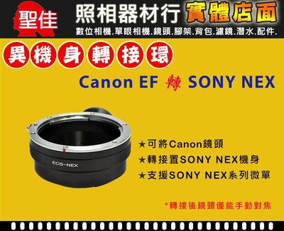 【聖佳】Pixco CANON EOS EF 鏡頭轉 Sony NEX E-Mount 機身轉接環