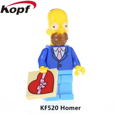 【積木班長】KF520 荷馬 辛普森 HOMER 辛普森家庭 動畫 電玩 人偶 袋裝/相容 樂高 LEGO 積木
